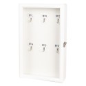 Clayre & Eef Key Cabinet 24x7x38 cm White Wood Rectangle