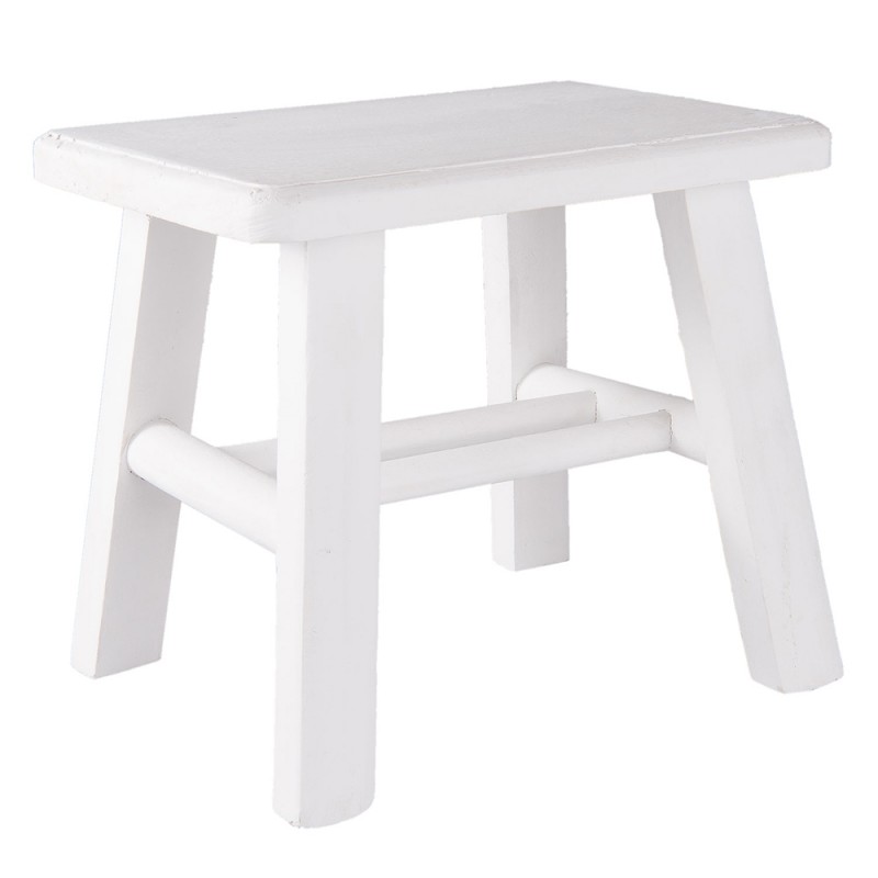 2Clayre & Eef Plant Table 26*20*23 cm White Wood