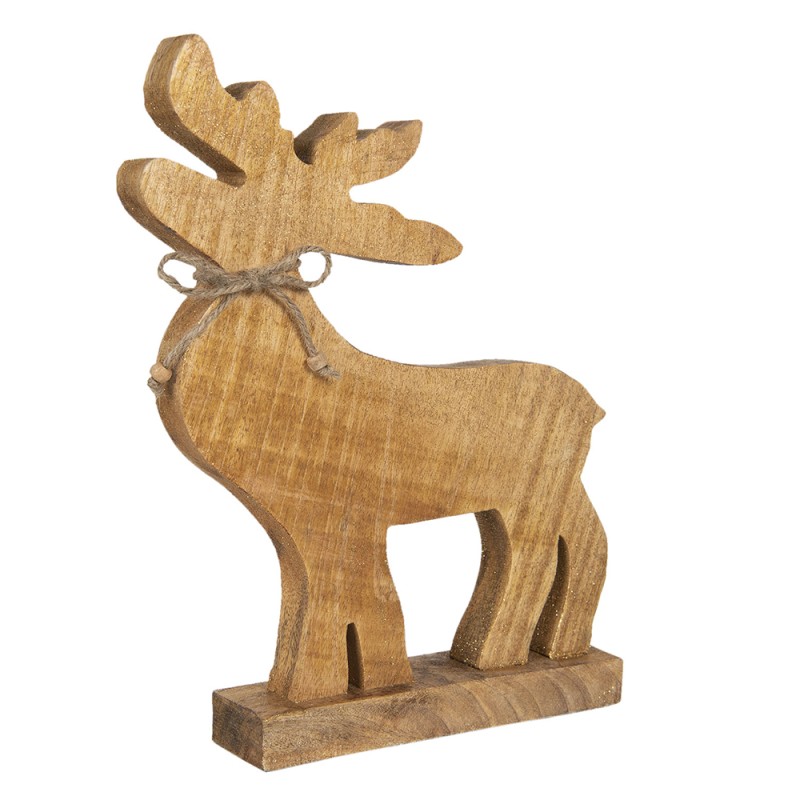 Clayre & Eef Decoration Deer 15x5x29 cm Brown Wood