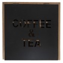 Clayre & Eef Scatola da tè con 9 scomparti 24x25x8 cm Marrone Legno  Rettangolo