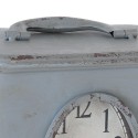 2Clayre & Eef Horloge de table 20*13*30 cm / 1*AA Gris Fer Ovale