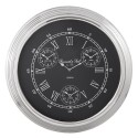 2Clayre & Eef Clock Ø 48x7 cm  Silver Iron Glass