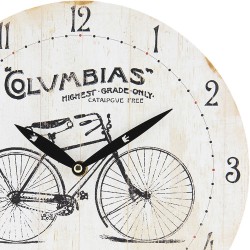 Clayre & Eef Clock Ø 29 cm Beige Wood Round