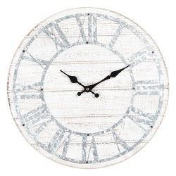 Clayre & Eef Clock Ø 40 cm Blue Wood Metal