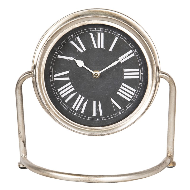 Clayre & Eef Horloge de table 30x13x28 cm Argent