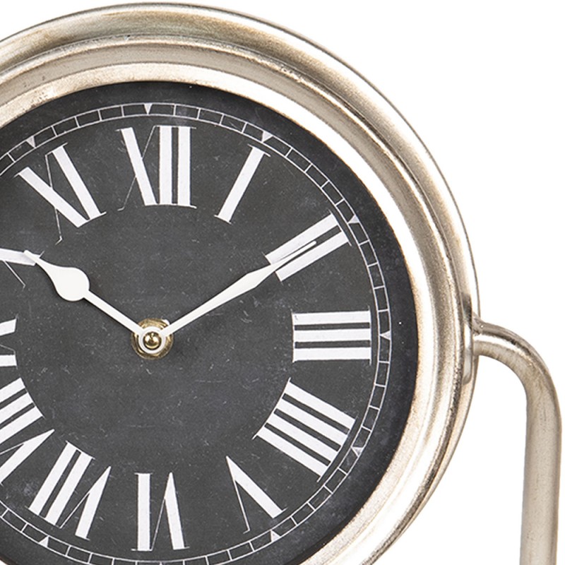 Clayre & Eef Horloge de table 30x13x28 cm Argent