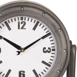 Clayre & Eef Horloge de table 28*12*36 cm / 1*AA Gris
