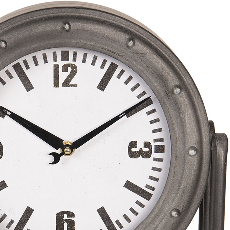 2Clayre & Eef Horloge de table 28*12*36 cm / 1*AA Gris