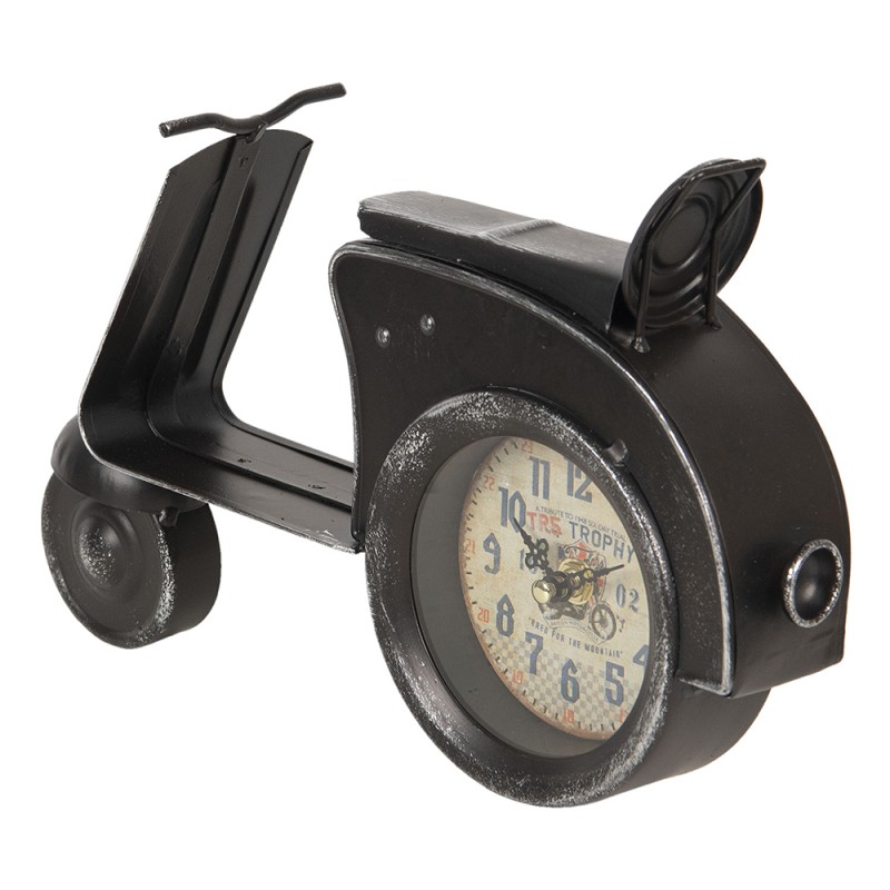 Clayre & Eef Horloge de table 32x8x19 cm  Noir Métal Scooter