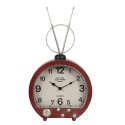 Clayre & Eef Horloge de table 26x10x47 cm Rouge Métal Rond