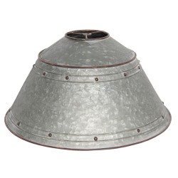 Clayre & Eef Lampshade Pendant Lamp Ø 45*26 cm Grey Zinc