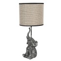 Clayre & Eef Table Lamp Ø 20x45 cm  Grey Plastic Round