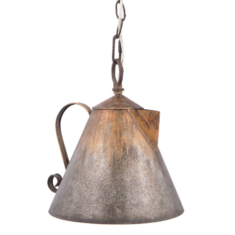 Clayre & Eef Pendant Lamp 25*23*26 cm Grey