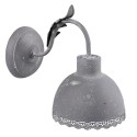 2Clayre & Eef Wall Lamp 15*26*24 cm Grey Iron Plastic