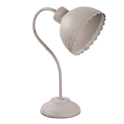 Clayre & Eef Desk Lamp 15*25*35 cm Grey Iron Plastic
