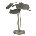 Clayre & Eef Table Lamp 38x38x54 cm Grey Metal Leaves
