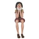 Clayre & Eef Statuetta Pinocchio 14x8x29 cm Marrone Poliresina