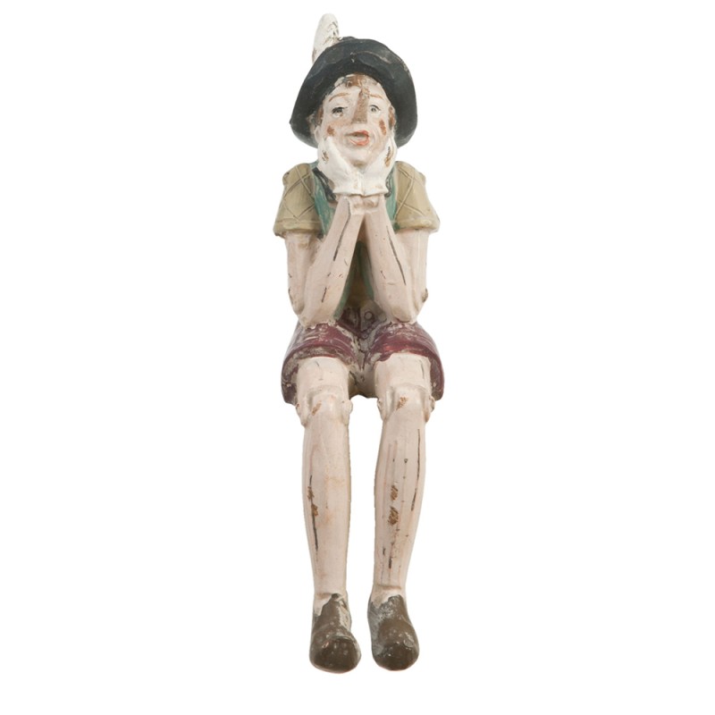 Clayre & Eef Statuetta Pinocchio 4x7x15 cm Marrone Poliresina