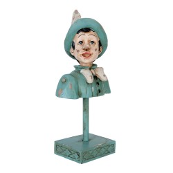 Clayre & Eef Statue Pinocchio 11*8*23 cm Turquoise