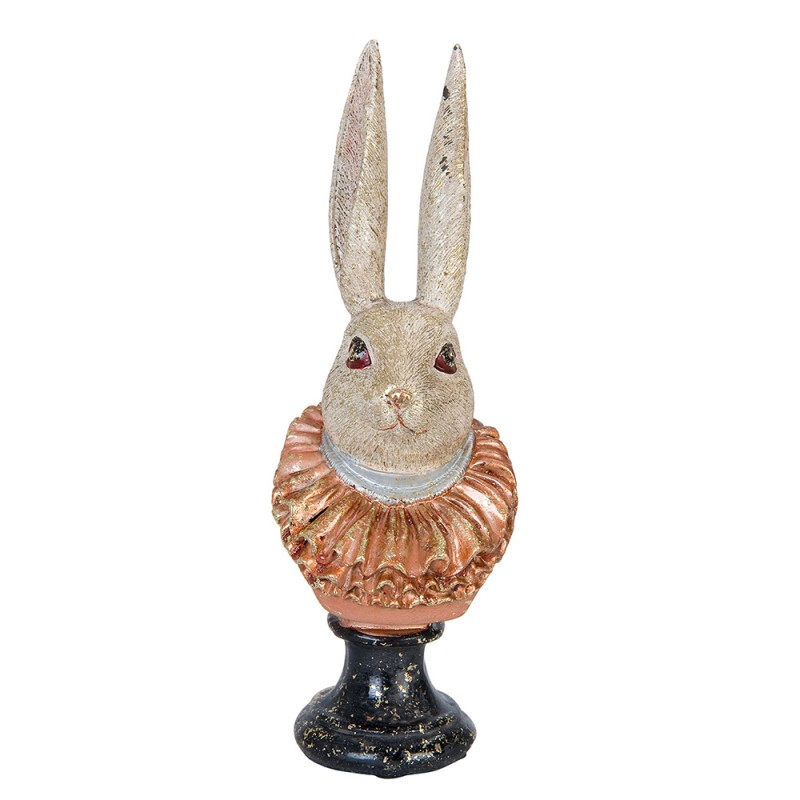 Clayre & Eef Statua Decorativa  Coniglio 7x6x21 cm Rame