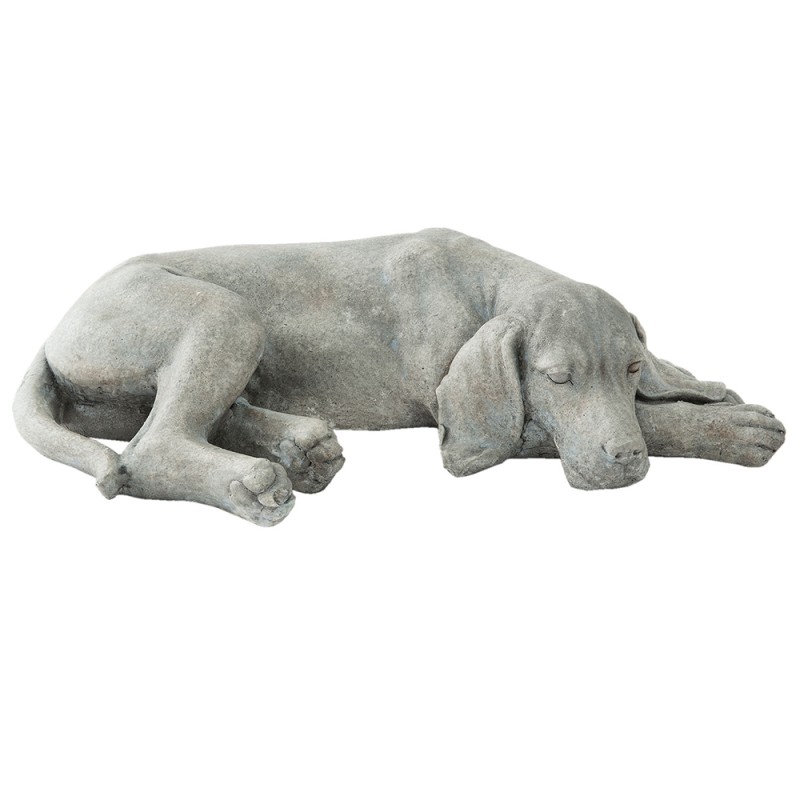 Clayre & Eef Figurine Dog 58x35x15 cm Grey Polyresin