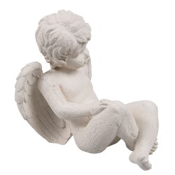 Clayre & Eef Statua Decorativa  13x17x15 cm Bianco