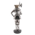 2Clayre & Eef Figurine Dog 13x9x33 cm Silver colored