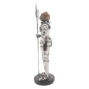 2Clayre & Eef Figurine Dog 13x9x33 cm Silver colored