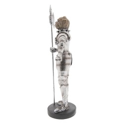 Clayre & Eef Statua Decorativa  Cane 13*9*33 cm Argento