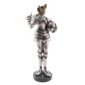 2Clayre & Eef Figur Hund 15x12x32 cm Silberfarbig