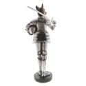 2Clayre & Eef Statue Dog 15*12*32 cm Silver