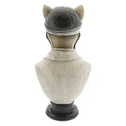 Clayre & Eef Statue Cat 15*11*30 cm White