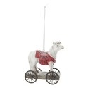 2Clayre & Eef Statua Decorativa  Cavallo 9*5*10 cm Bianco, Rosso