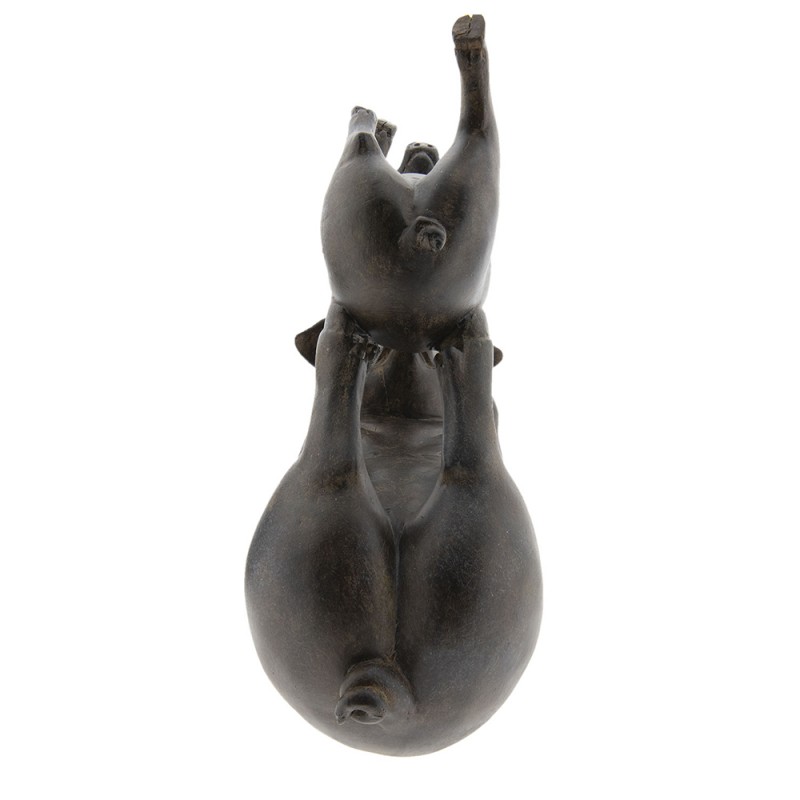 2Clayre & Eef Figurine Pig 32 cm Grey Plastic