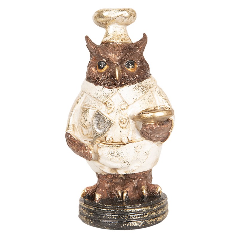 Clayre & Eef Statue Owl 14 cm Copper