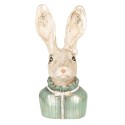 Clayre & Eef Figur Kaninchen 17 cm Beige Grün Polyresin