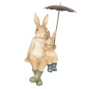 2Clayre & Eef Figurine Rabbit 10x9x19 cm Brown