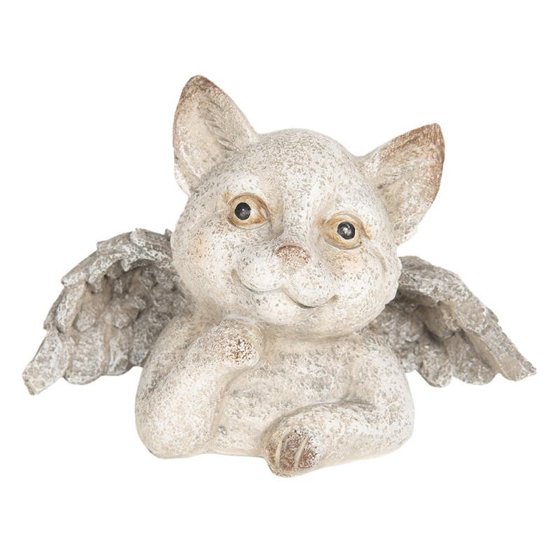 Clayre & Eef Figurine Cat 21x11x14 cm Grey Polyresin