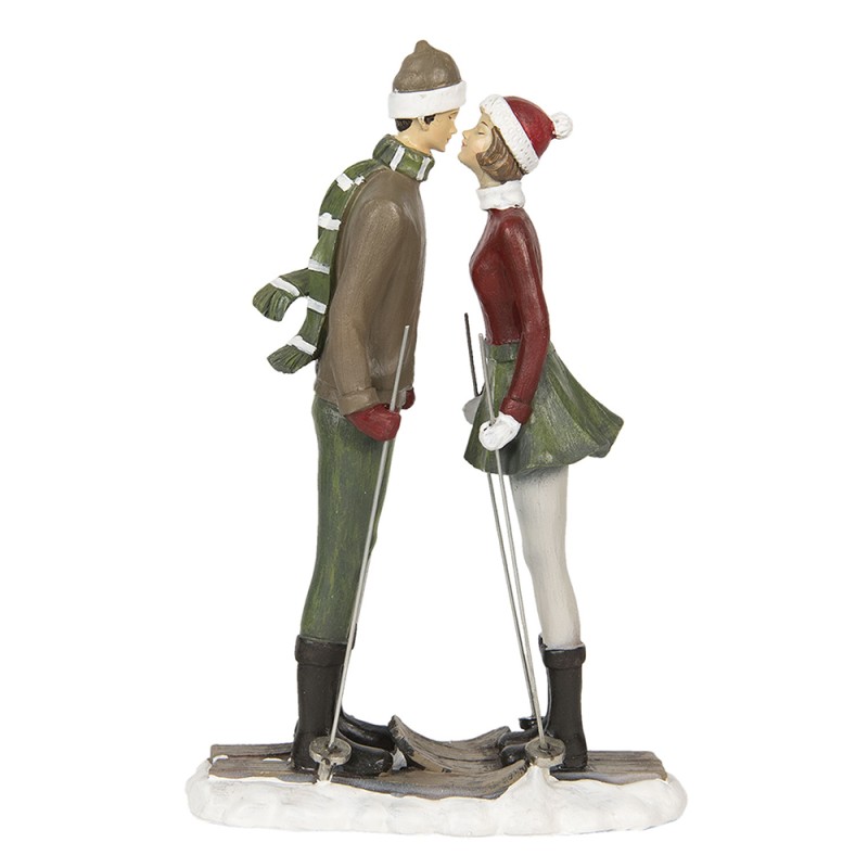 Clayre & Eef Figurine Pair 18x7x27 cm Green Red Polyresin
