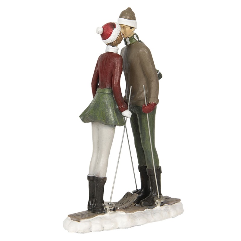 Clayre & Eef Figurine Paire 18x7x27 cm Vert Rouge Polyrésine