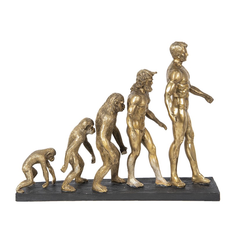 Clayre & Eef Figur Mensch 58x18x42 cm Goldfarbig Polyresin