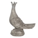 Clayre & Eef Figurine Pigeon 19x10x24 cm Gris Polyrésine