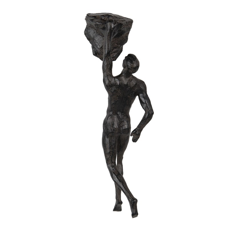 Clayre & Eef Statuetta Uomo  9x9x32 cm Marrone Poliresina