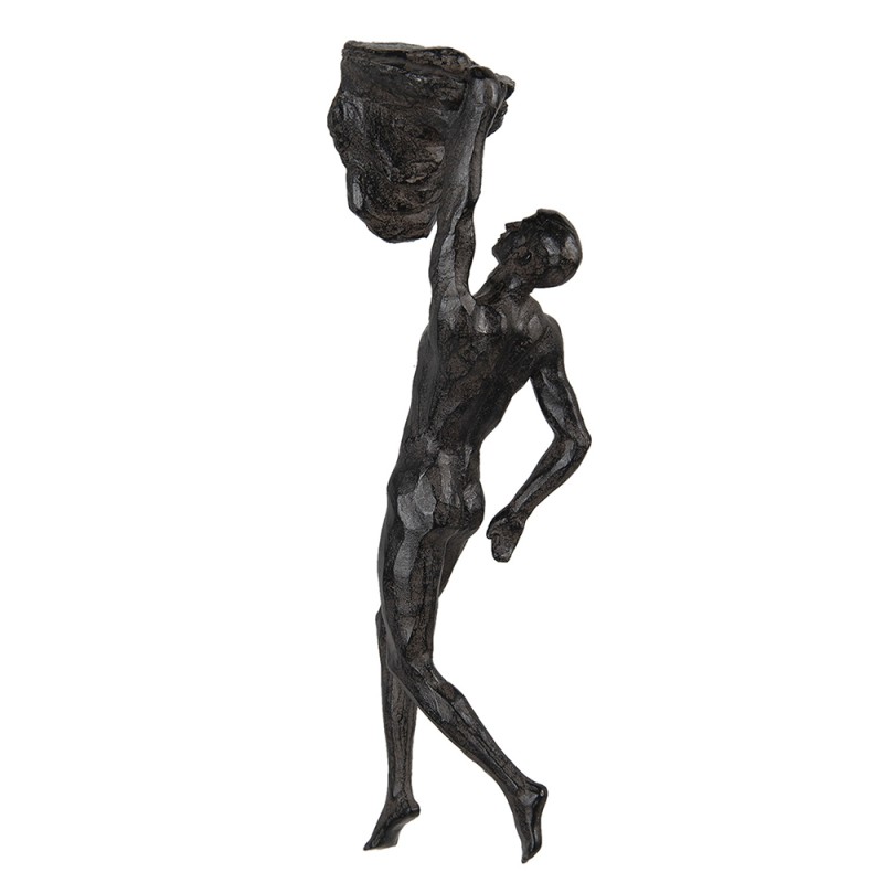 Clayre & Eef Statuetta Uomo  9x9x32 cm Marrone Poliresina