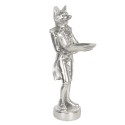Clayre & Eef Statuetta Volpe 19x14x44 cm Color argento Poliresina Volpi