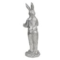 Clayre & Eef Figur Kaninchen 33 cm Silberfarbig Polyresin