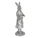 Clayre & Eef Figur Kaninchen 34 cm Silberfarbig Polyresin