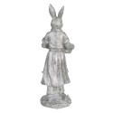 Clayre & Eef Statuetta Coniglio 34 cm Color argento Poliresina