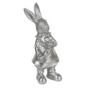 Clayre & Eef Figurine Rabbit 22 cm Silver colored Polyresin