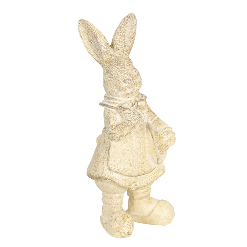 Clayre & Eef Figur Kaninchen 13 cm Beige Polyresin